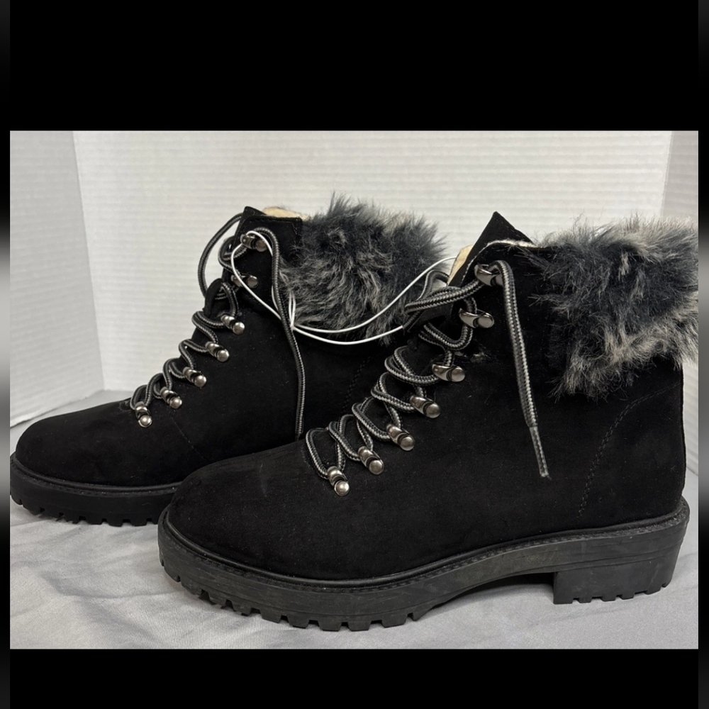 Women's Aaron Faux Fur Tipped Lace Up Winter Boots - Merona - Picture 6 of 6
